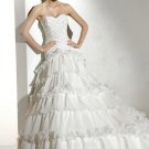 Designer  elegant new fashion ruffle wedding dress V0009