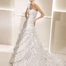 Designer  elegant new fashion ruffle one-shoulder wedding dress V0010