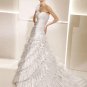 Designer elegant new fashion ruffle one-shoulder wedding dress V0010