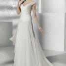 Hot sale cap sleeve elegant wedding dress V0016