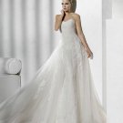 Sweetheart crystal lace elegant  wedding dress V0031