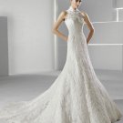 The latest hiagh neck lace elegant  wedding dress V0036