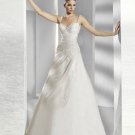 The latest spaghetti straps elegant  wedding dress V0037