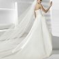 Designer satin A-line hot sale elegant wedding dress V0044