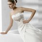 Designer satin A-line hot sale elegant wedding dress V0044