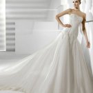 Designer appliques organza hot sale elegant  wedding dress V0050