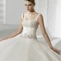Designer beaded scoop hot sale elegant wedding dress V0049