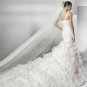 Designer V-neck crystal wedding dress V0059