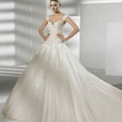 Hot sale cap sleeve appliques wedding dress V0068