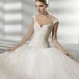 Hot sale cap sleeve appliques wedding dress V0068