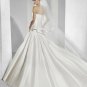 Hot sale appliques satin wedding dress V0069