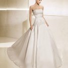 Hot sale satin ball gown beading wedding dress V0072