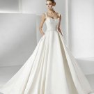 Cap sleeve ball gown beading wedding dress V0073