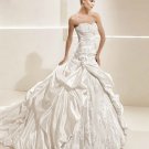 A-line appliques lace cryatal sexy wedding dress V0077