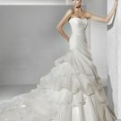 Mermaid ruffle sexy wedding dress V0079