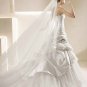 A-line appliques lace cryatal sexy wedding dress V0078