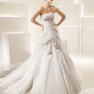 Organza hand flower sexy wedding dress V0080