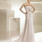 Crystal elegant designer A-line wedding dress V0105