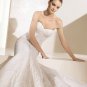 Lace appliques sweetheart A-line wedding dress V0089