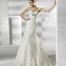 Cap sleeve sweetheart A-line wedding dress V0090