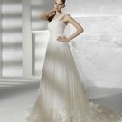 Designer one-shoulder chiffin elegant wedding dress V0095