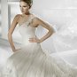 Designer one-shoulder chiffin elegant wedding dress V0095