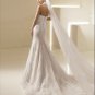 High neck lace appliques wedding dress V0100