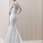 appliques lace handmade flower wedding dress E0001