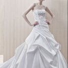 Appliques beading A-line beading wedding dress E0007