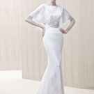 Butterfly mermaid satin lace wedding dress E0012