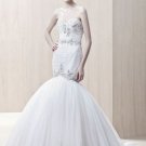 Sweetheart designer mermaid appliques wedding dress E0020