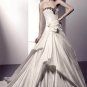 Sweetheart designer satin appliques wedding dress S0001
