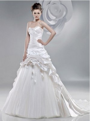 Hot sale designer satin wedding dress S0004