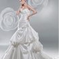 Hot sale handmade flower designer satin wedding dress S0006