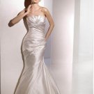 Hot sale ivory designer satin wedding dress S0009
