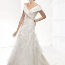 Hot sale elegant designer A-line off shoulder wedding dress S0012