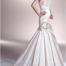 Hot sale elegant designer A-line crystal wedding dress S0013
