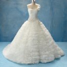 Hot sale elegant designer A-line chiffin real sample wedding dress S0015