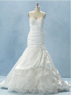 Hot sale designer A-line beading real sample wedding dress S0017