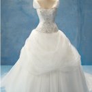 Off shoulder appliques real sample wedding dress S0020