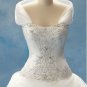 Off shoulder appliques real sample wedding dress S0020