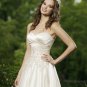 A-line appliques designer ivory wedding dress S0029