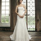 A-line designer appliques lace wedding dress S0033