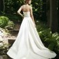 A-line designer crystal satin elegant wedding dress S0037