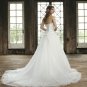 A-line designer crystal organza elegant wedding dress S0038