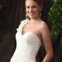 A-line designer one-shoulder real sample elegant wedding dress S0041