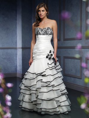 A-line designer organza elegant wedding dress S0043