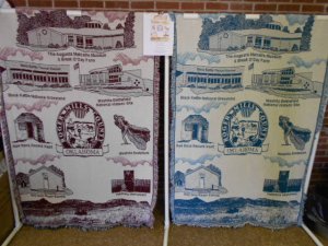 Roger Mills County Oklahoma Afghan Tapestry Throw Blue Teal