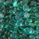 9 lbs-over 700 pcs GLASS SEMI OVAL FLAT SIDED GEMSTONES-GREEN COLOR-ONLY $10