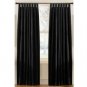 82" X 72" WENDY TAB TOP-2 PANEL SET- BLACK-100% COTTON SAILCLOTH